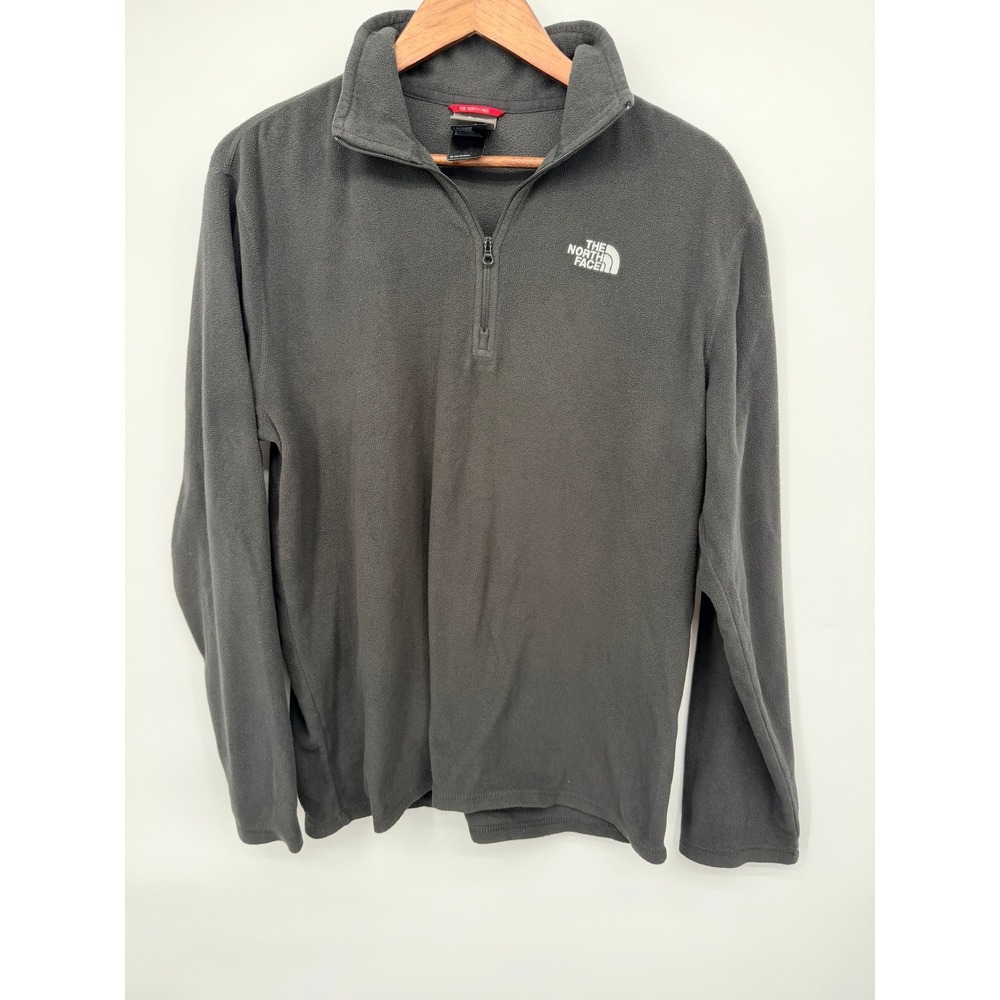 The North Face Fleece Pullover Mens Medium Black Excellent Polartec TKA 100